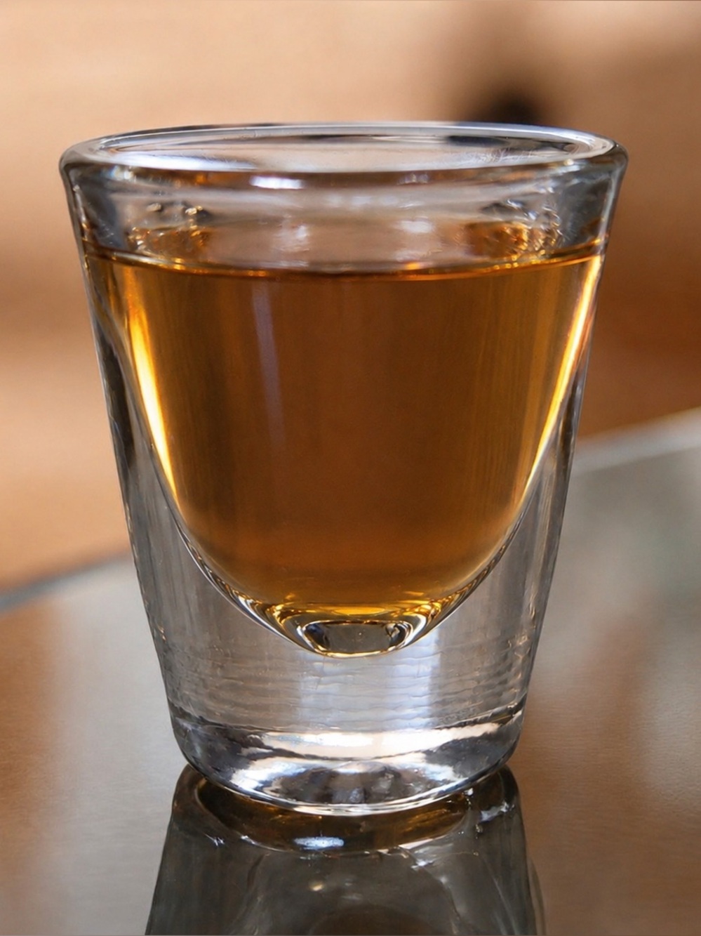 Vintage Libbey Whiskey Heavy Bottom Shot Glass White Pour Line 1 oz
